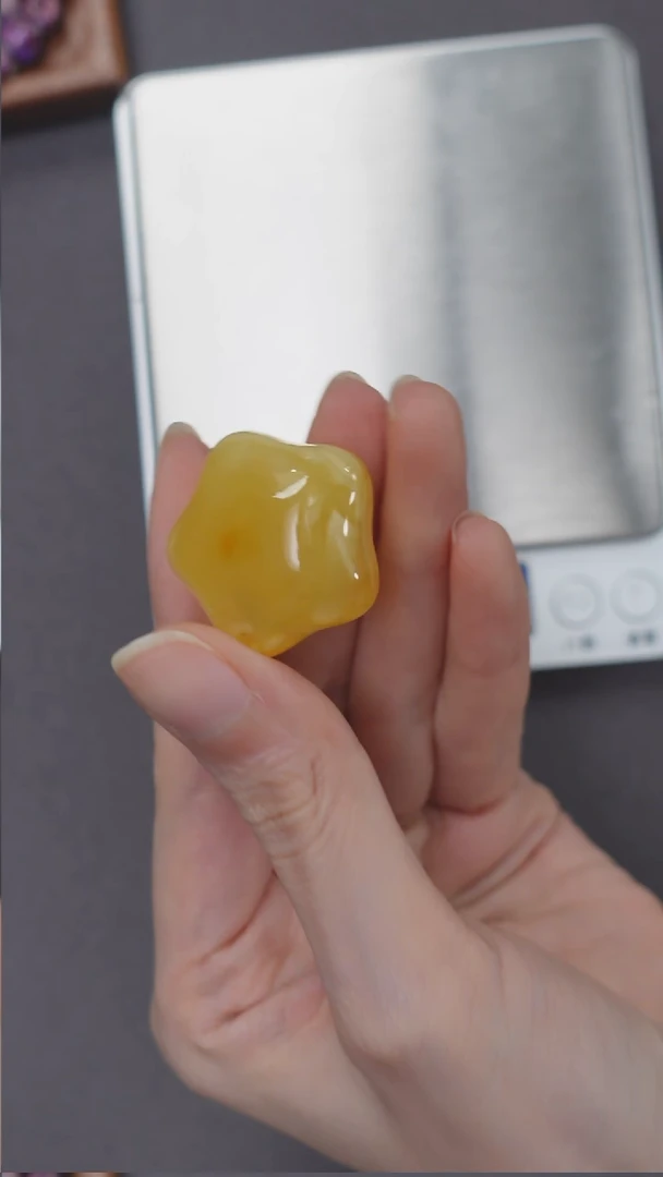 未镶嵌颈饰琥珀蜜蜡星星吊坠