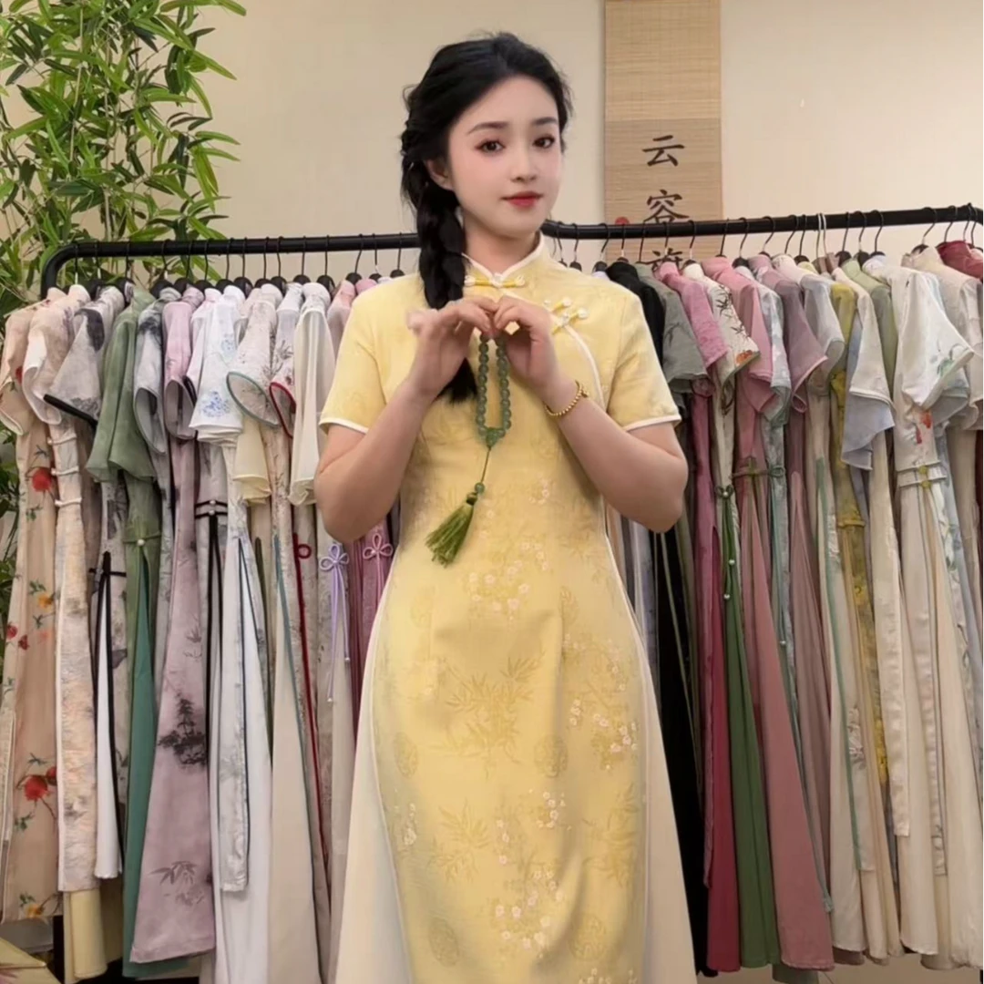 《W19》新中式国风旗袍女夏季2025新款日常显瘦气质时尚中国风