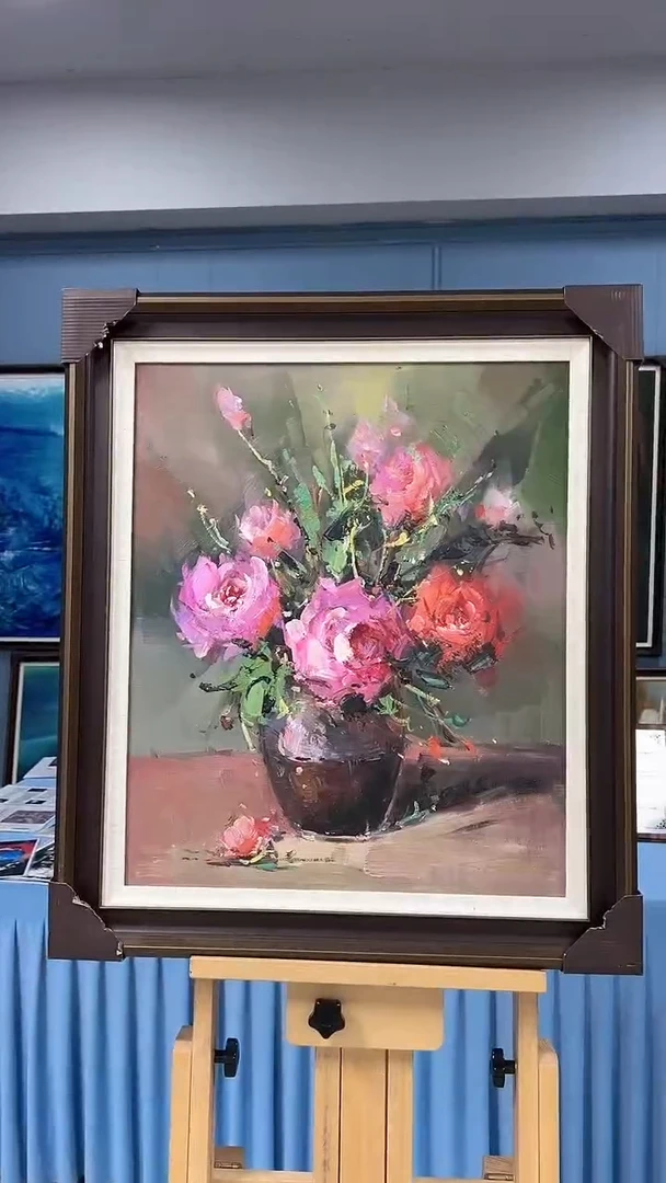 油画陶宗健-50*60-油画作品-花卉