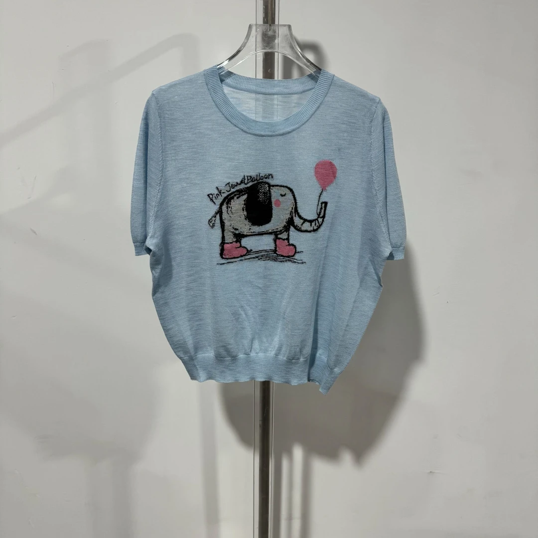 夏季薄款时尚针织衫上衣短袖377-52103 /AM