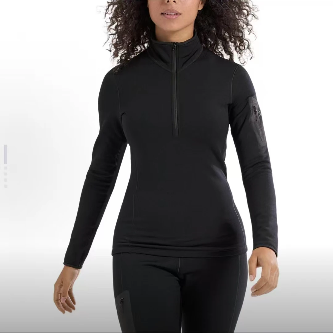 KYANITE 舒适柔软百搭立领半拉链半开襟卫衣 女款