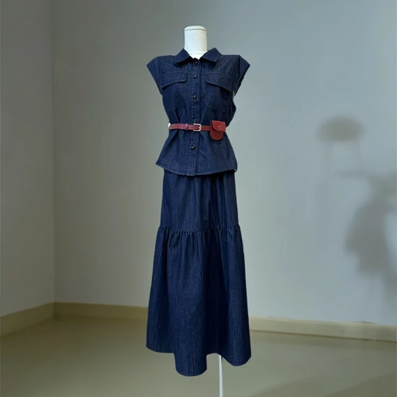 70牛仔套装裙女装气质显瘦时尚百搭两件套