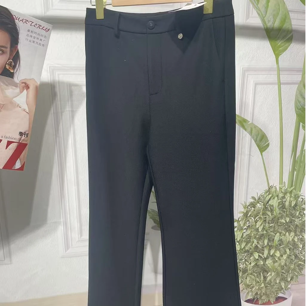 休闲裤喇叭裤修身长裤常规筒裤时尚百搭微弹力舒适简约H25YK1833