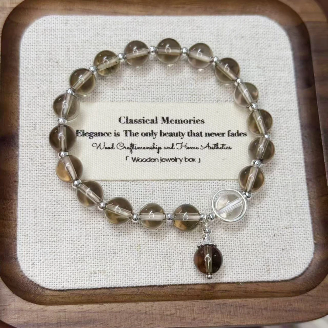 赫拉之手【雅韵.烟晶】天然茶晶手串原创设计