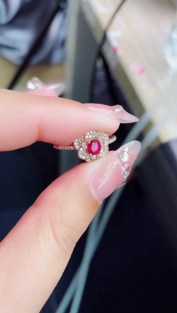 【闪购商品】碧玺戒指银S925镶嵌戒指