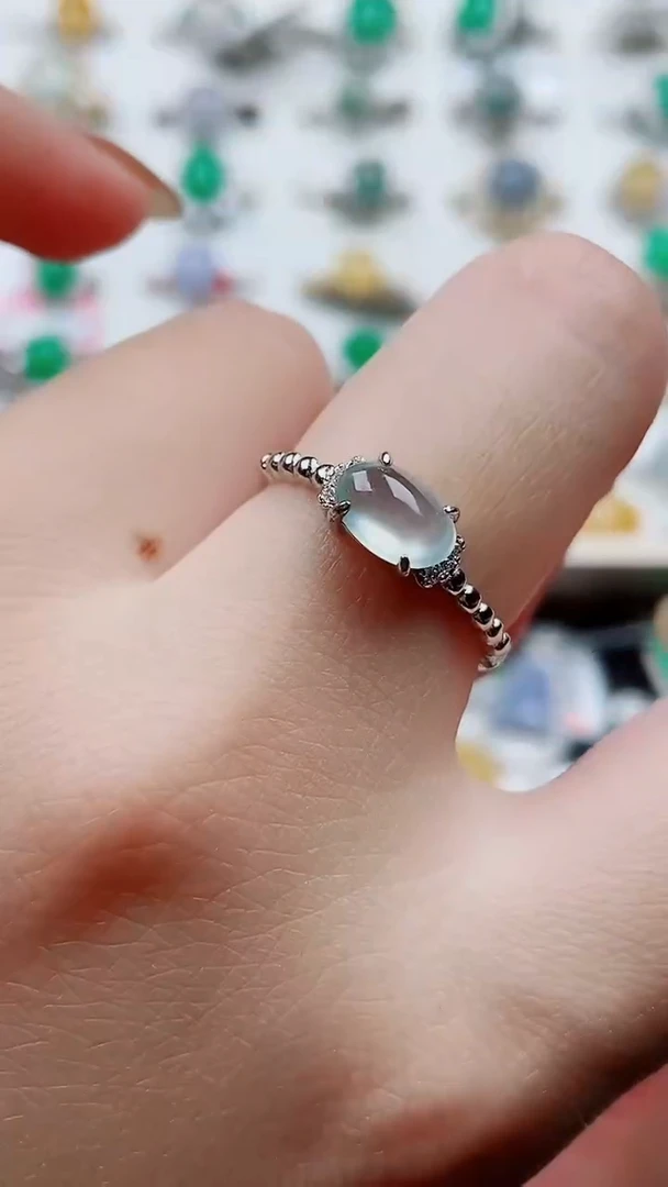 银S925镶嵌戒指翡翠71