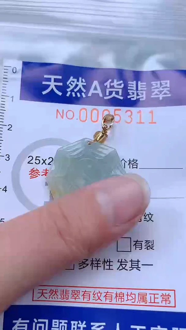 翡翠未镶嵌吊坠(不含链)1