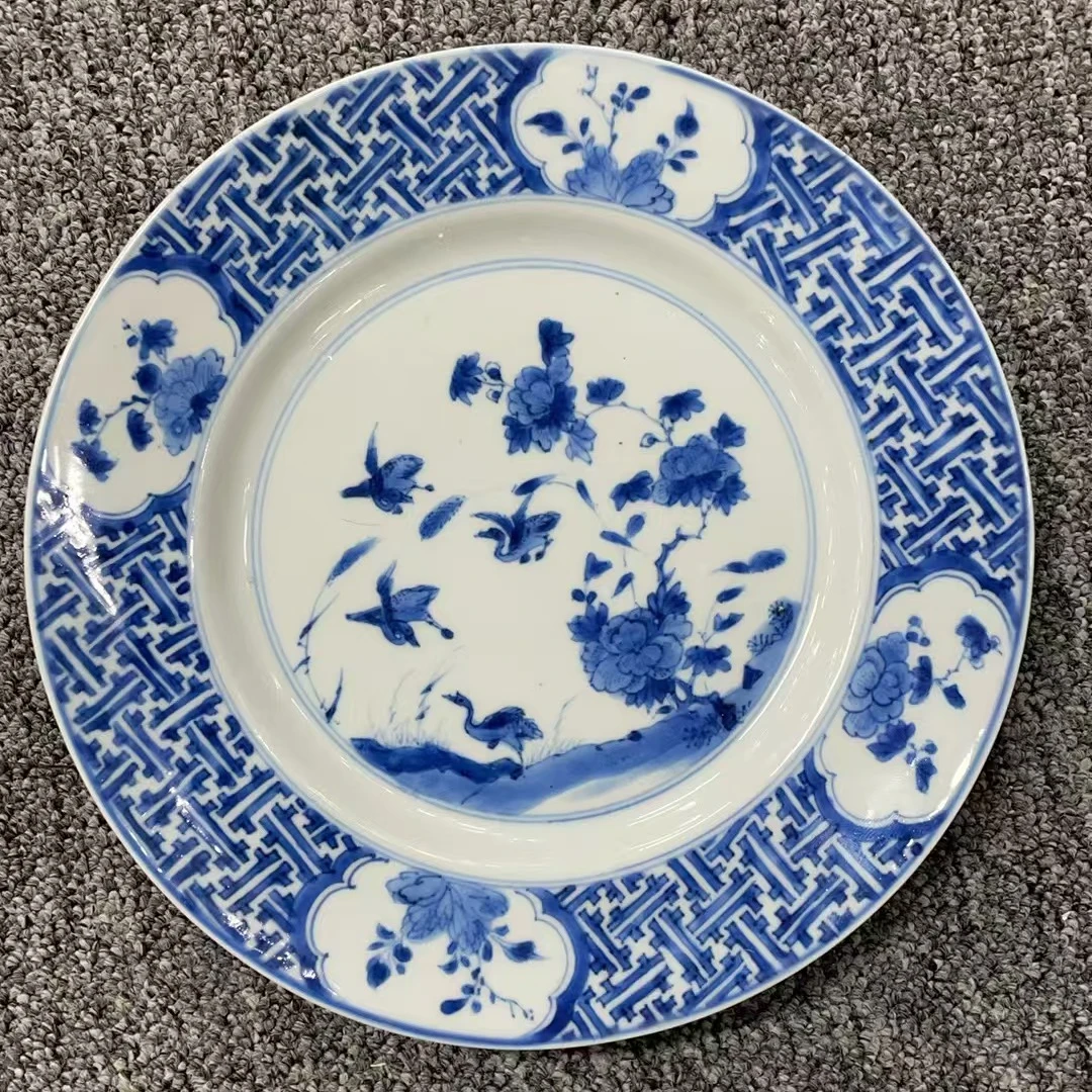 清 康熙 飞鸣食宿青花赏盘古陶瓷w-63041-MA-0102