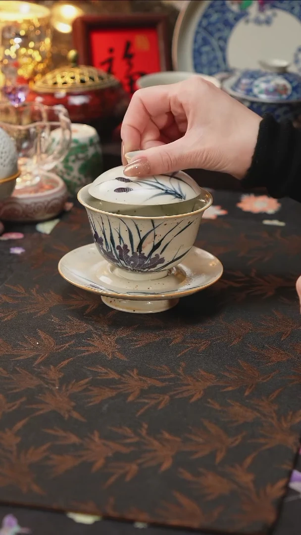 杯景德镇陶瓷杯碗柴烧多人
