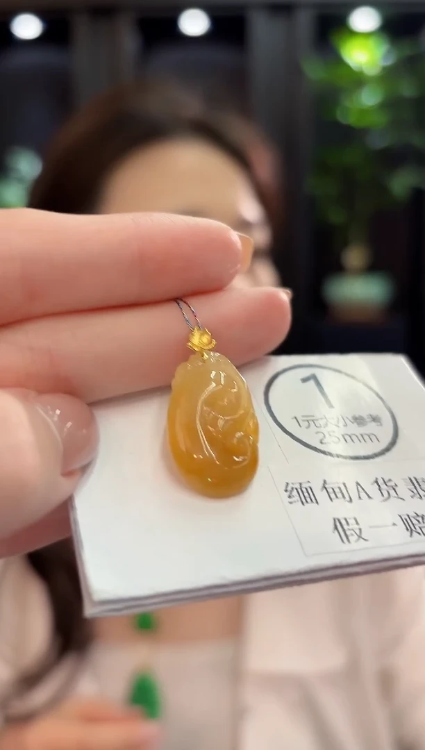 吊坠(不含链)18K金镶嵌翡翠 缅甸A货/支持复检/一件