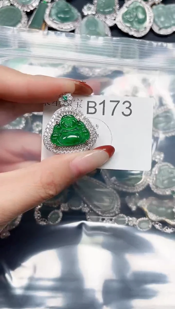 【闪购商品】翡翠颈饰未镶嵌赠皮绳173