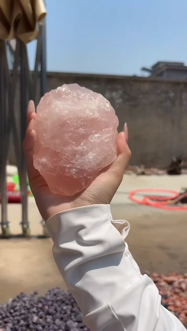 摆件未镶嵌水晶粉水晶263+支架