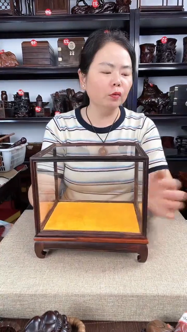 木玻璃罩2号老李红木工艺品