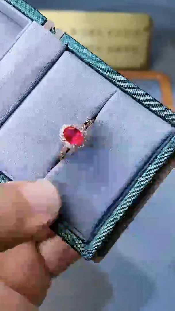 【闪购商品】红宝石戒指银S925镶嵌54