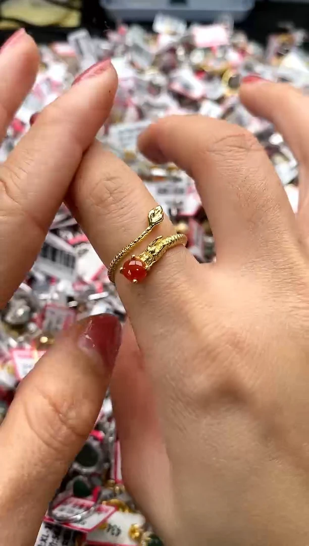 【闪购商品】翡翠戒指银S925镶嵌6666666    2