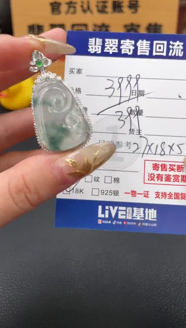 颈饰18K金镶嵌翡翠10148348