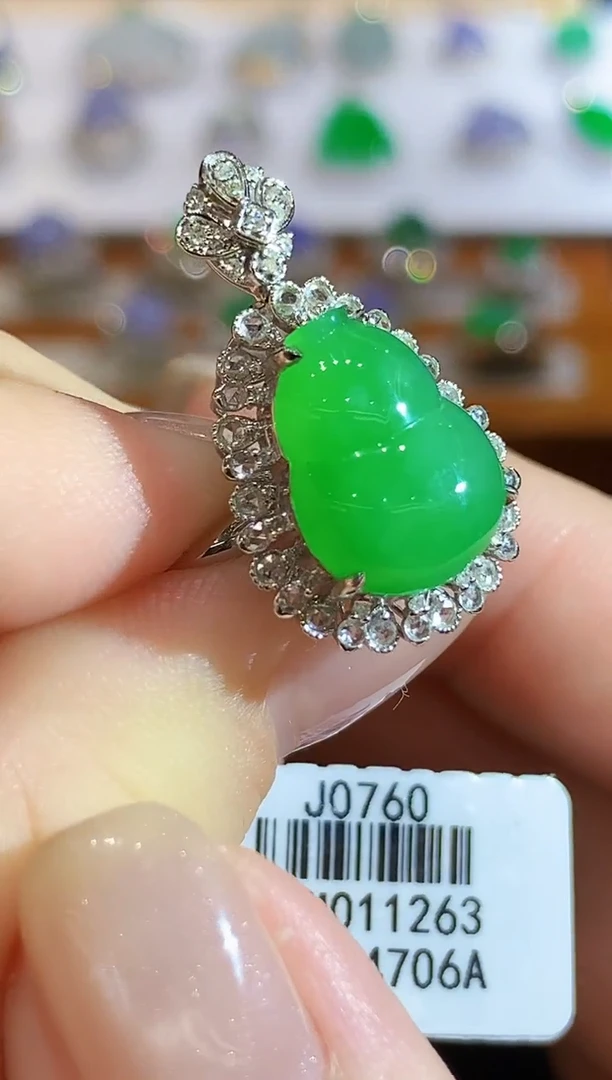 翡翠戒指18K金镶嵌SY