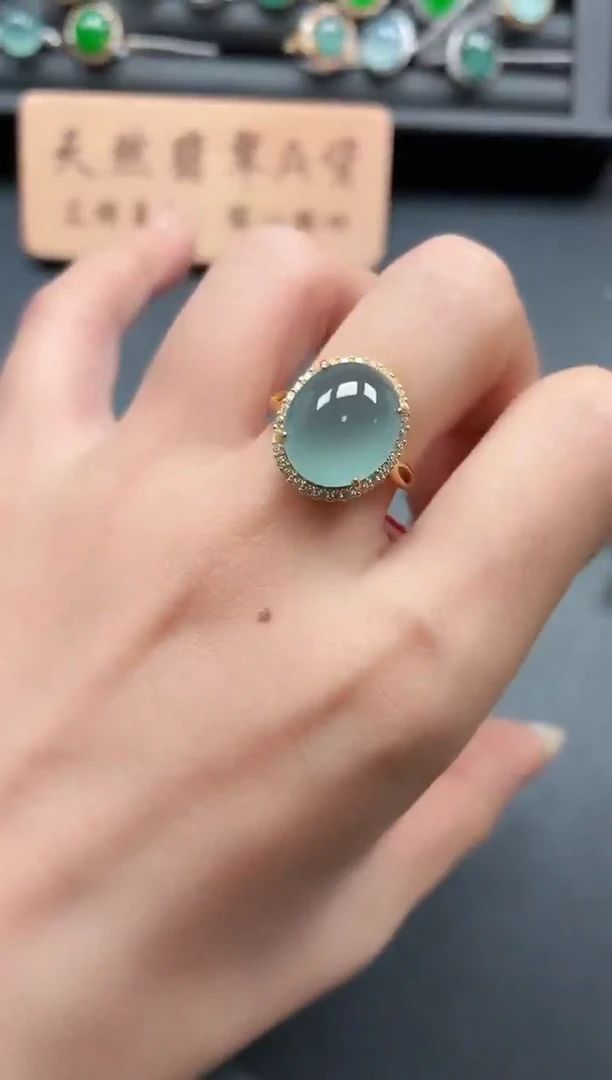 银S925镶嵌戒指翡翠1111