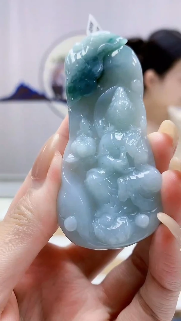 未镶嵌定制翡翠4812MM-毛货挂件156