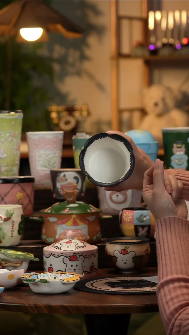 杯子瓷A177景德镇原创手工陶瓷