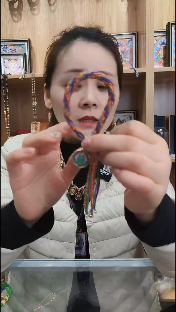 手链绿度母 纯手绘唐卡（非质量问题 不退不换）