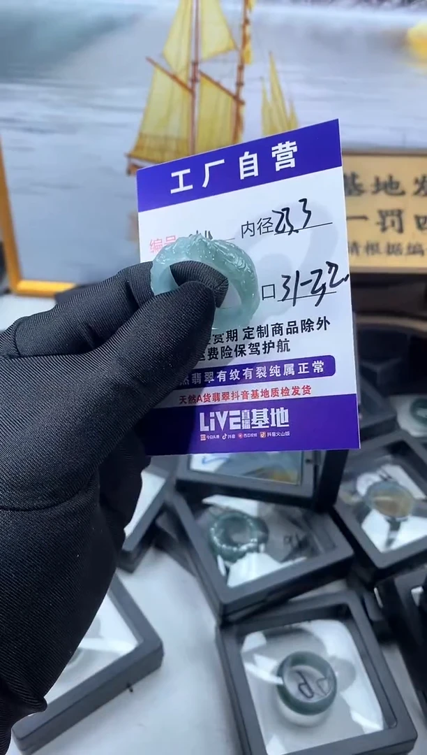 未镶嵌戒圈翡翠844