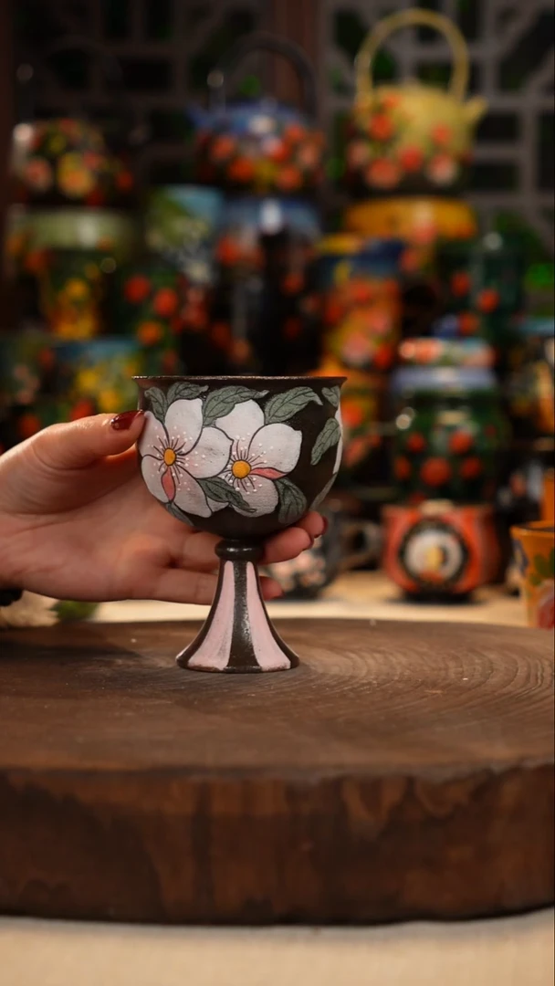 紫砂油画手绘釉下彩