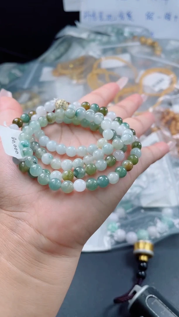 未镶嵌定制翡翠珠串