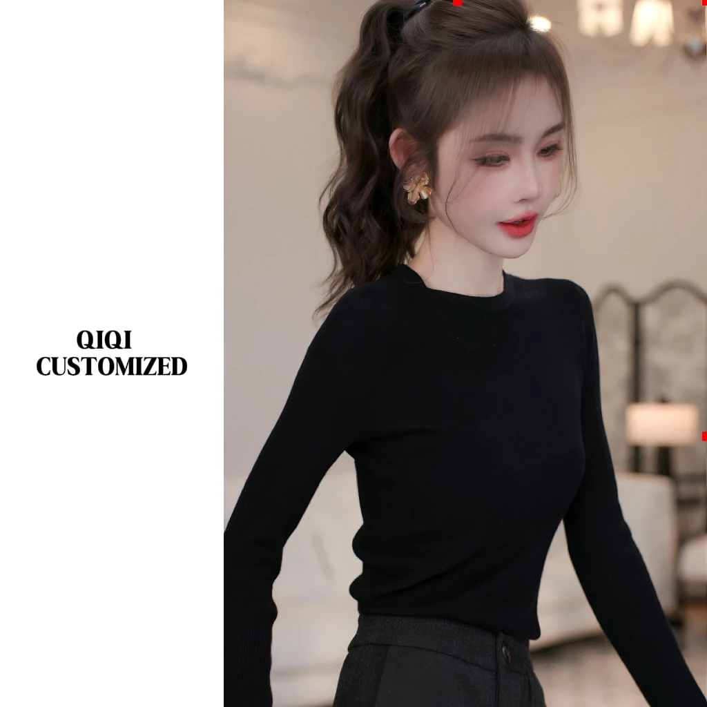 【戚戚高级定制】升级款！秋冬女加厚巨显瘦软糯圆领打底小衫#0393