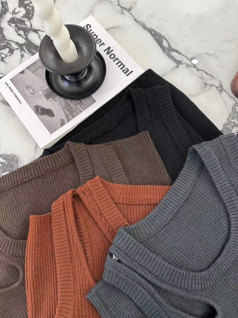 【戚戚高级定制】戚戚定制】辣妹内搭—秋冬时尚超弹锁骨背心#1908