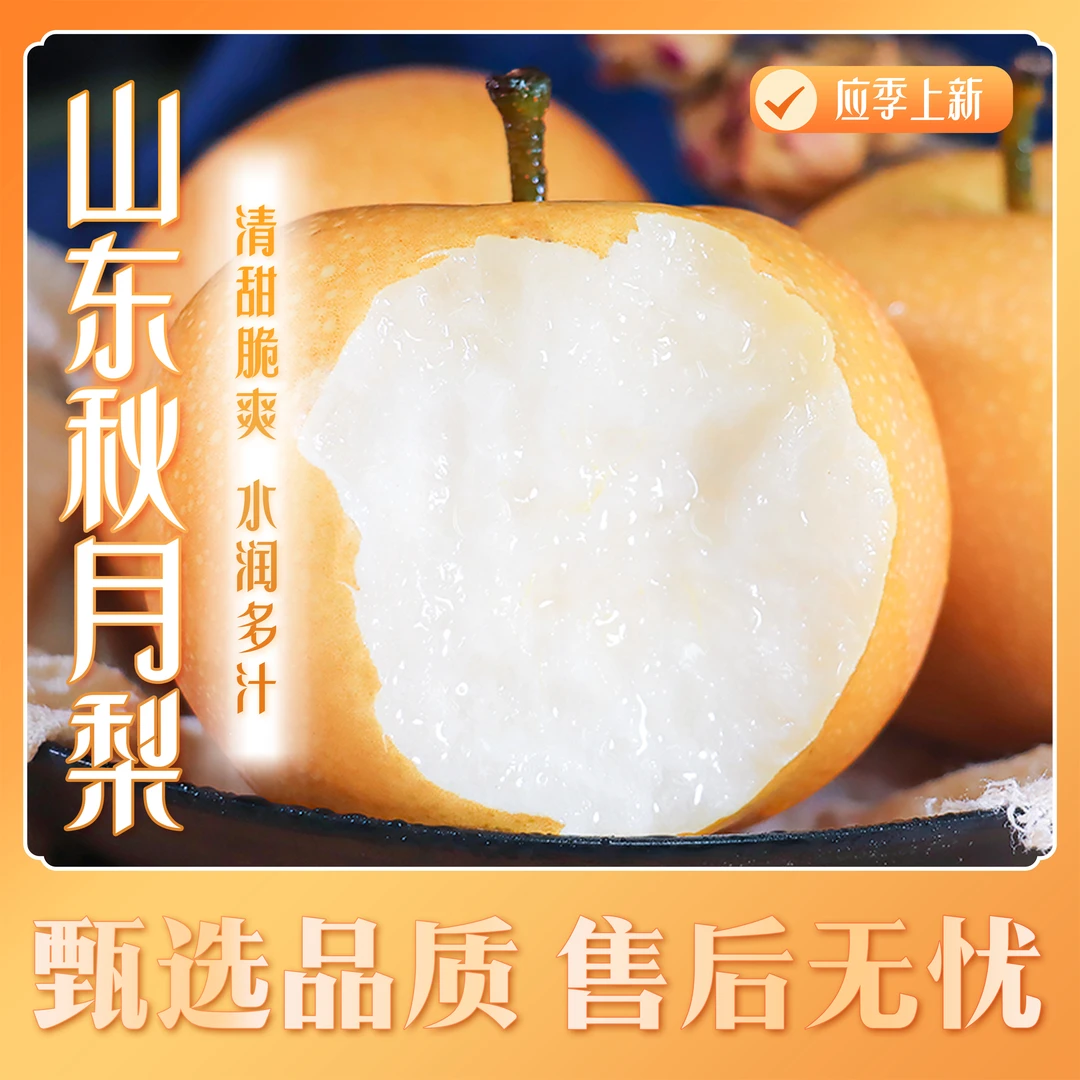 【萤光兴农】正宗山东秋月梨 4.5斤当季整箱新鲜脆甜爽口多汁特大果