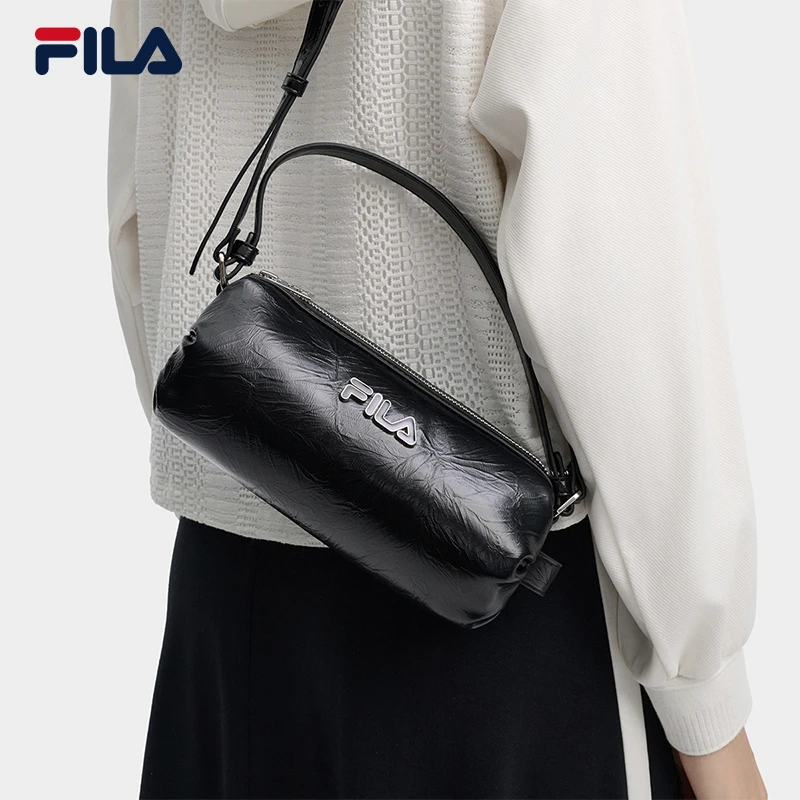 FILA/斐乐 女士2024时尚潮流【百搭圆桶斜挎】单肩包 F13W438163