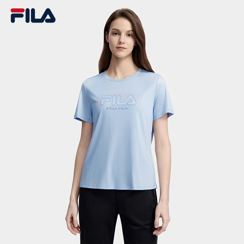 Fila/斐乐【风感波粒】夏季新款女士百搭透气圆领短袖F11W327104F