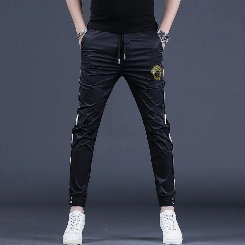 潮牌男士休闲裤2024新款裤子冰丝运动裤高级感九分裤男裤潮流男装