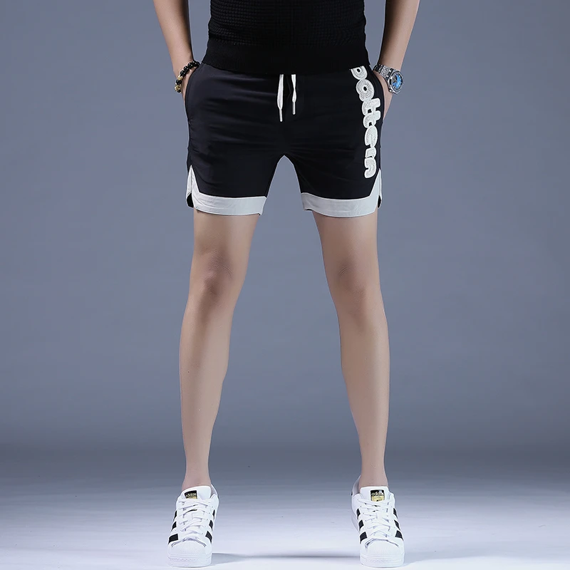 百搭短裤男士夏季新款潮牌外穿休闲三分裤薄款速干修身运动直筒裤