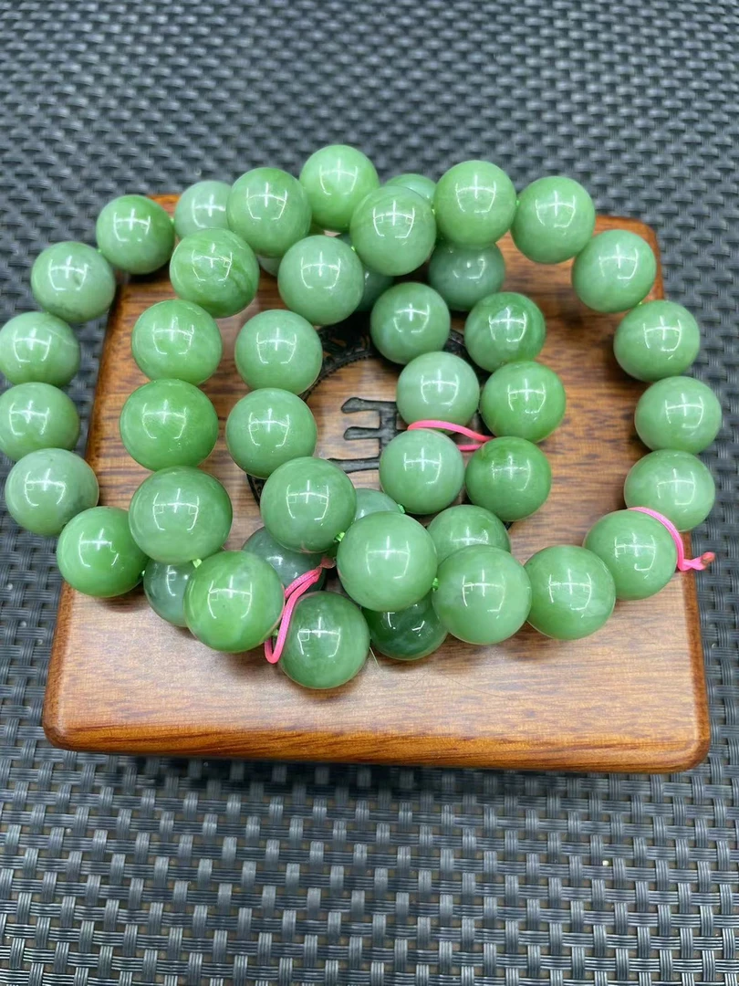 和田玉碧玉K13-14手串（颜色微区多样性发货拍一发一）