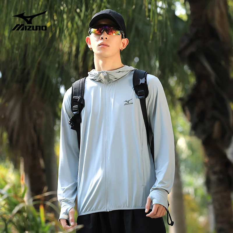 Mizuno/美津浓UPF50+防晒服男女情侣户外速干透气防紫外皮肤衣