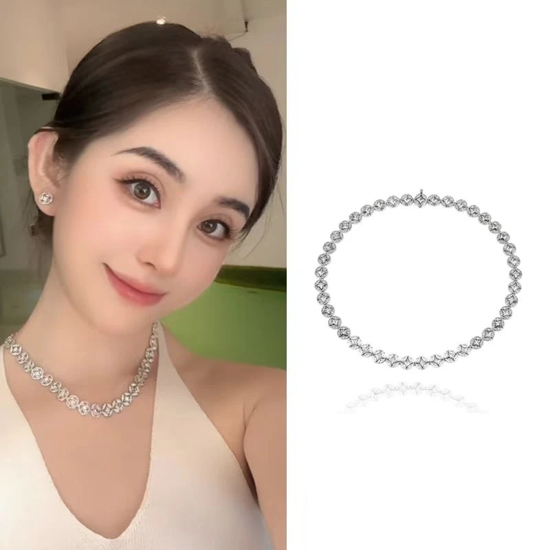 合金合成锆石项链 时尚高级感小众银河项链 ZR-B157