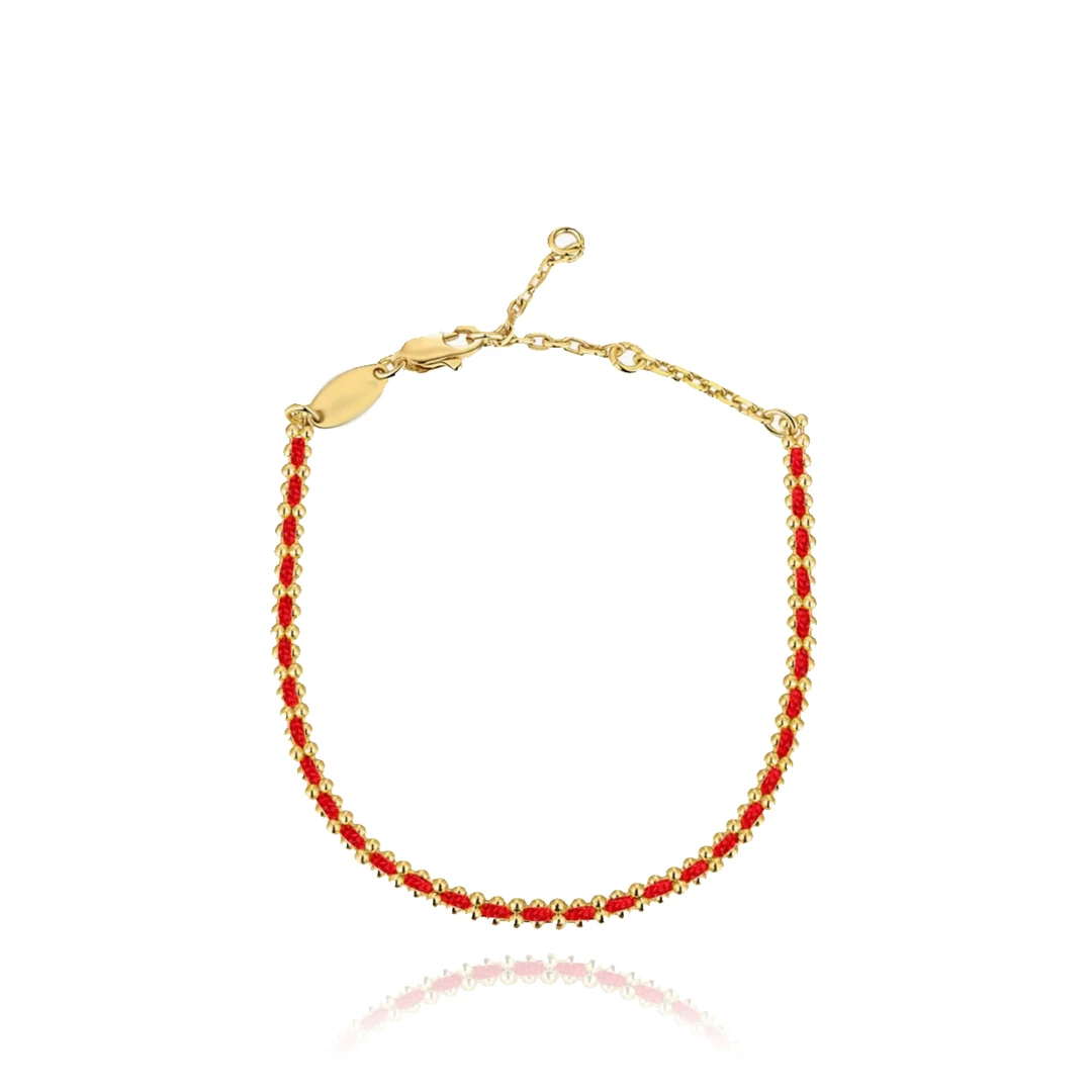 合金布艺手链 B 气质时尚百搭布艺编制红色手链 ZR-C49/C30