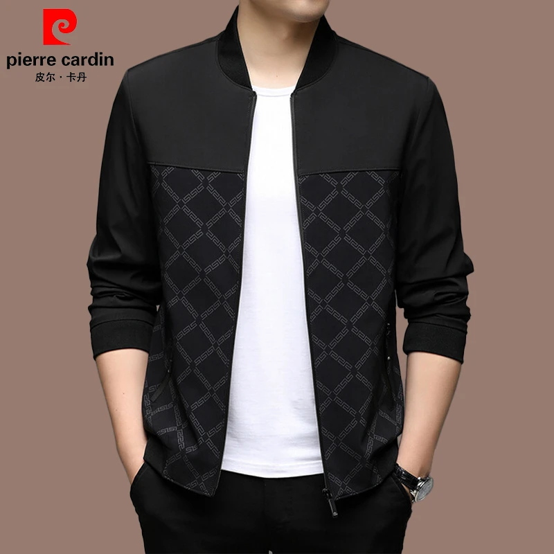 皮尔卡丹正品高档男士春秋季休闲长袖外套中青年百搭轻奢潮流男装
