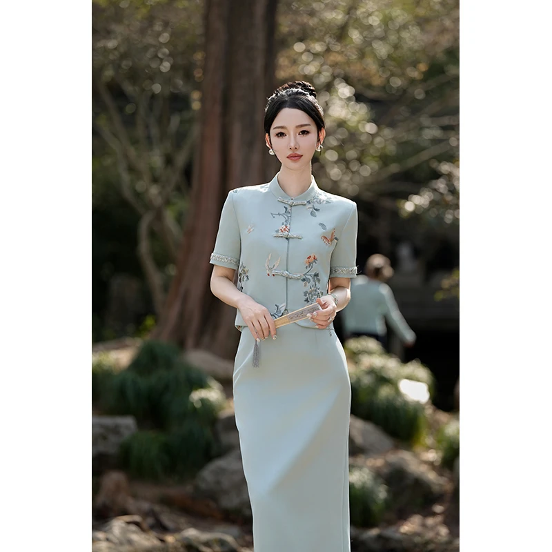 LRL【与凤行】设计师款名媛千金风轻奢春季上衣半裙RL024107