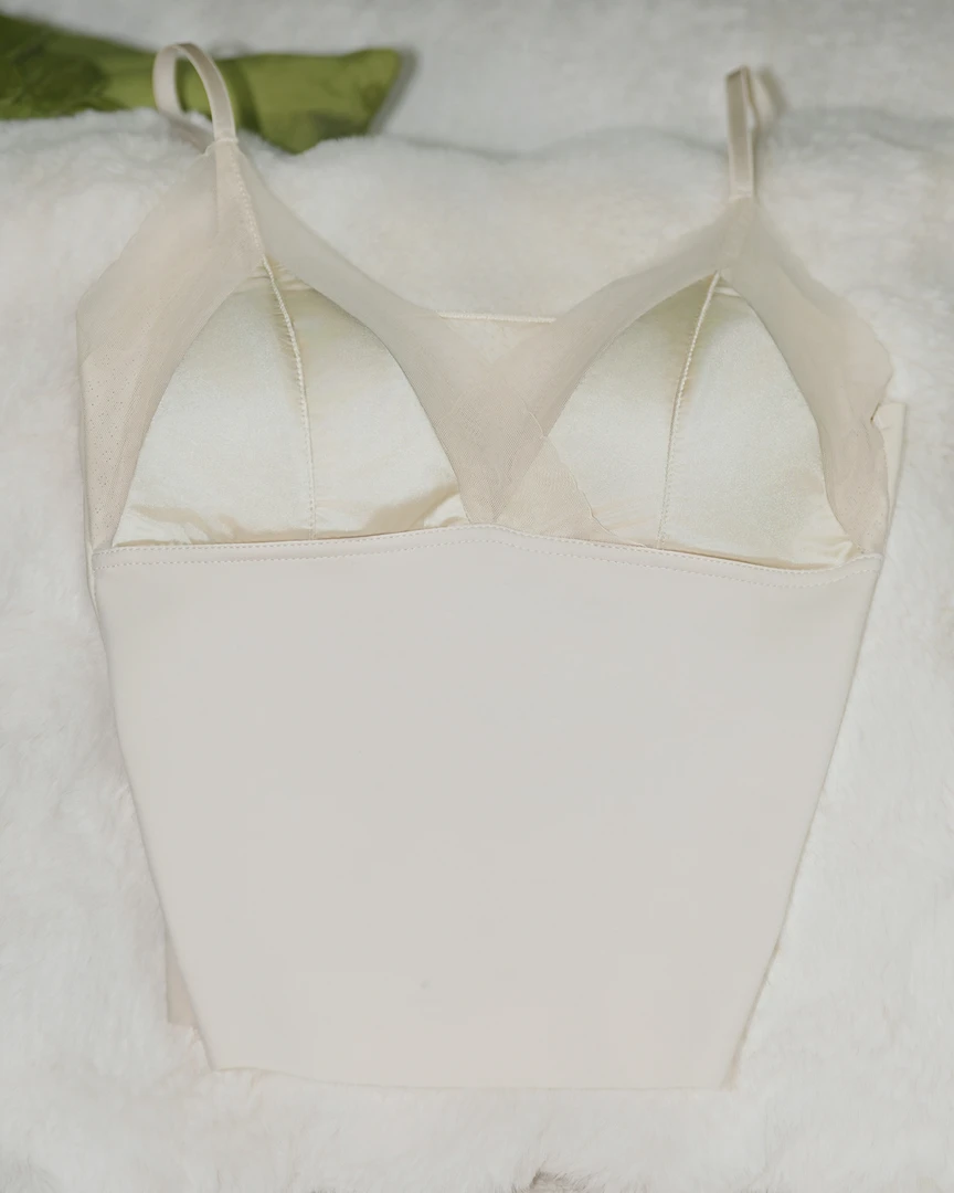 LRL【冰丝吊带】2蕾丝打底含胸垫舒适亲肤吊带内搭RLSC02416