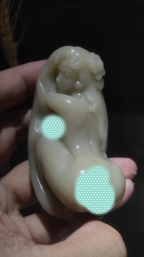 美女手把件 石雕人体艺术作品