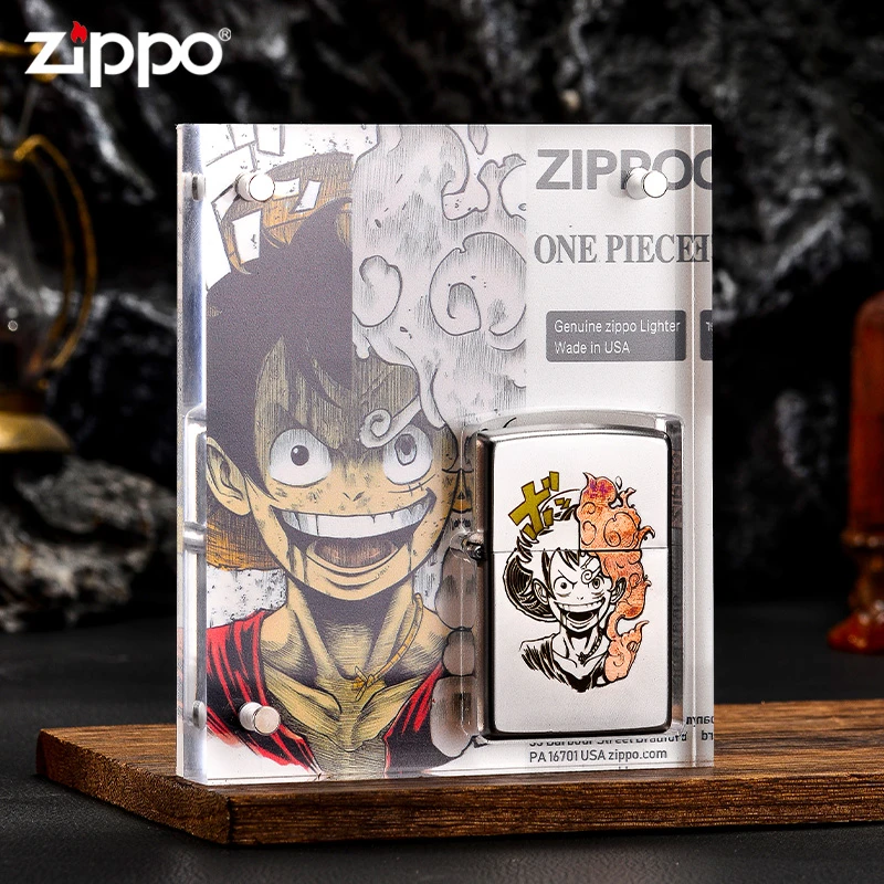 ZIPPO/之宝打火机白发路飞海贼王 紫铜镶嵌款防风款打火机 DYX1H1