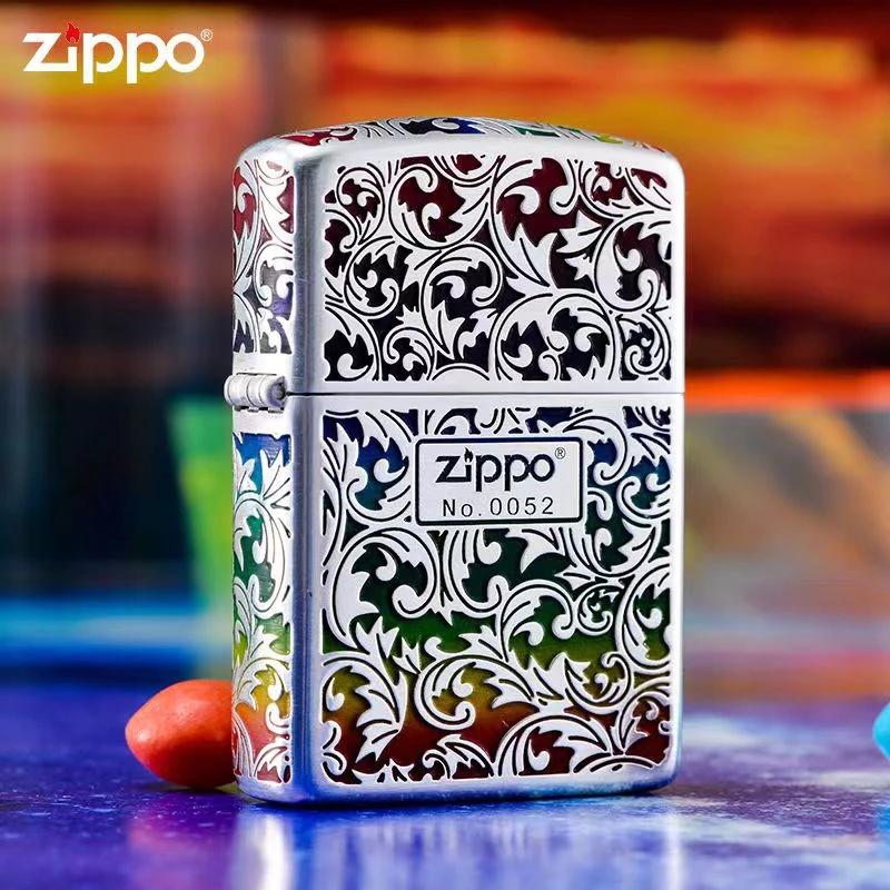 ZIPPO打火机多巴胺彩虹唐草盔甲五面男士花纹官方正品防风DYJ1