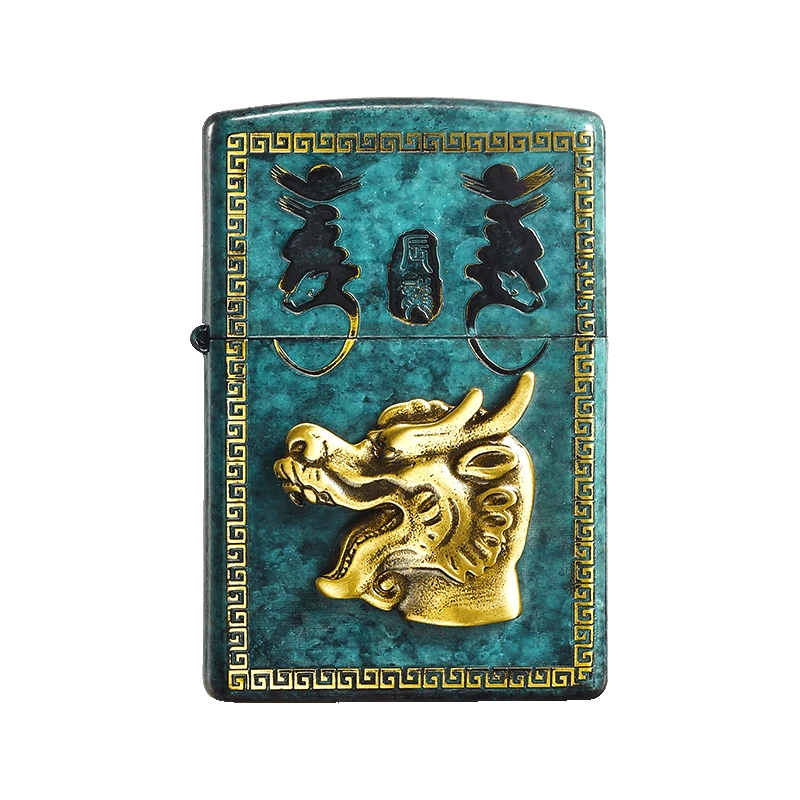 ZIPPO/之宝打火机生青铜十二生肖款贴章官方正品防风火机-DYX1H1
