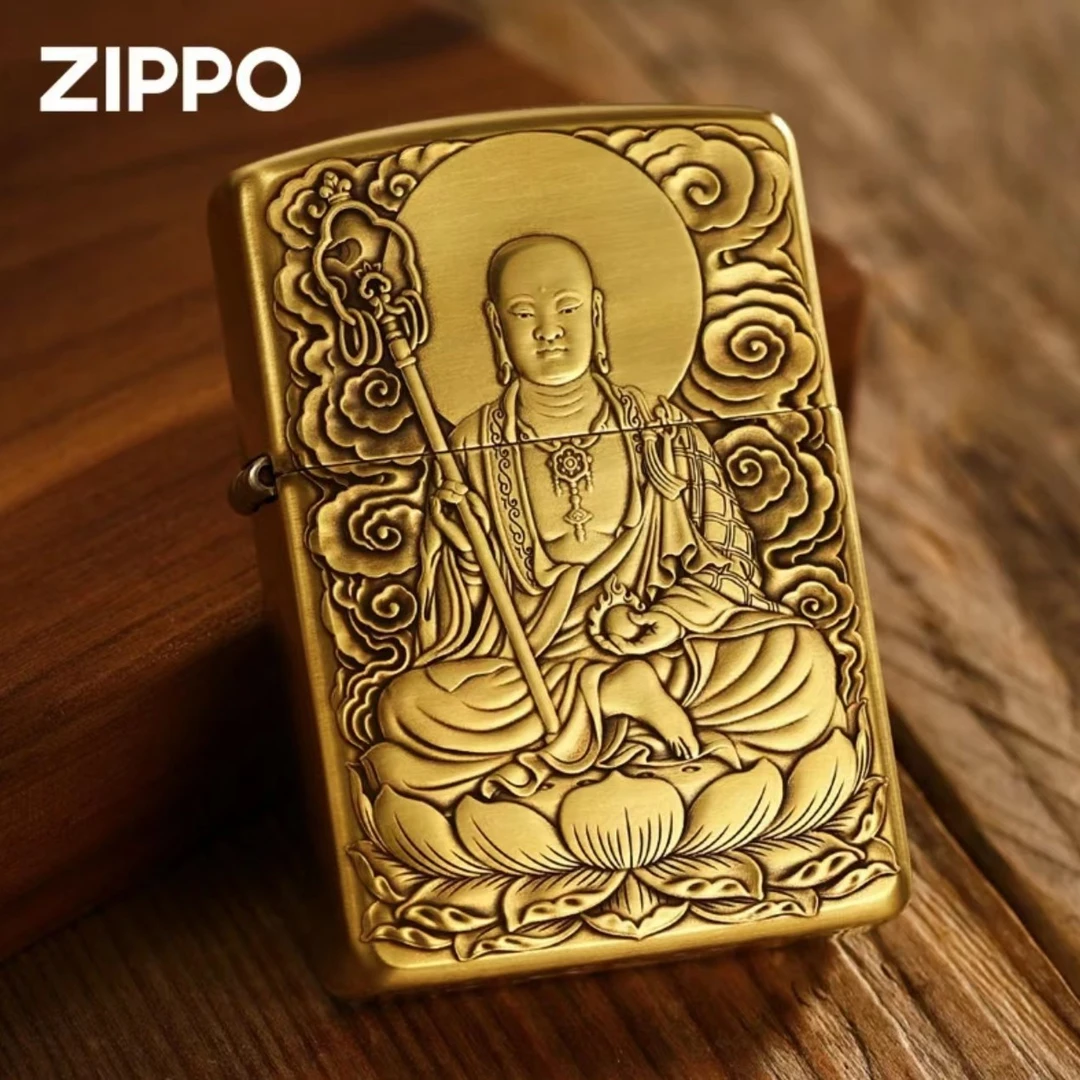ZIPPO/之宝打火机鬼王地藏谛听雕刻黄铜盔甲款官方正品火机-YX1H1