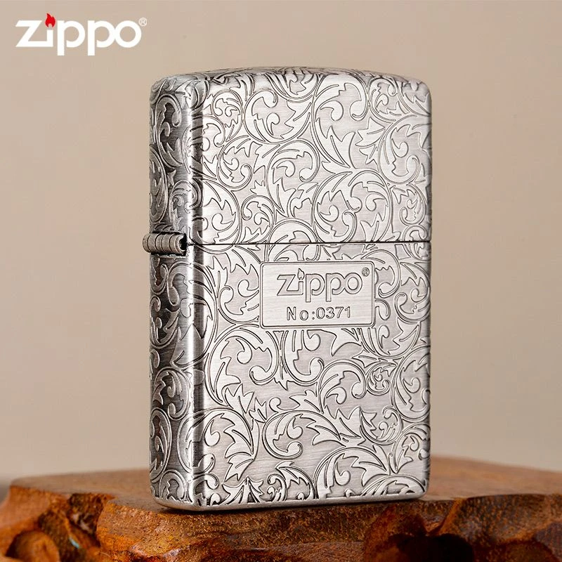 ZIPPO/之宝打火机熏银唐草五面精雕经典花纹男士礼品送对象DYX1H1