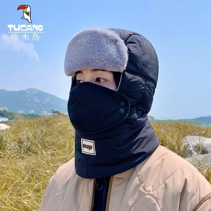 东北棉帽骑行防寒加绒加厚头套保暖棉帽男2024冬季防风面罩