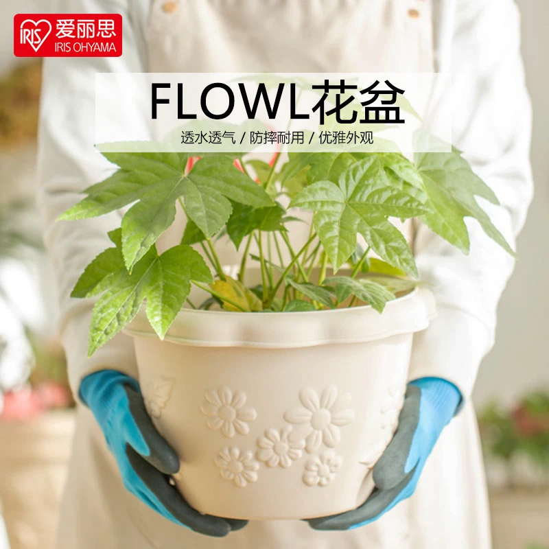 【活动3只装】爱丽思花盆塑料波纹圆形爱丽丝创意透气树脂养花多肉